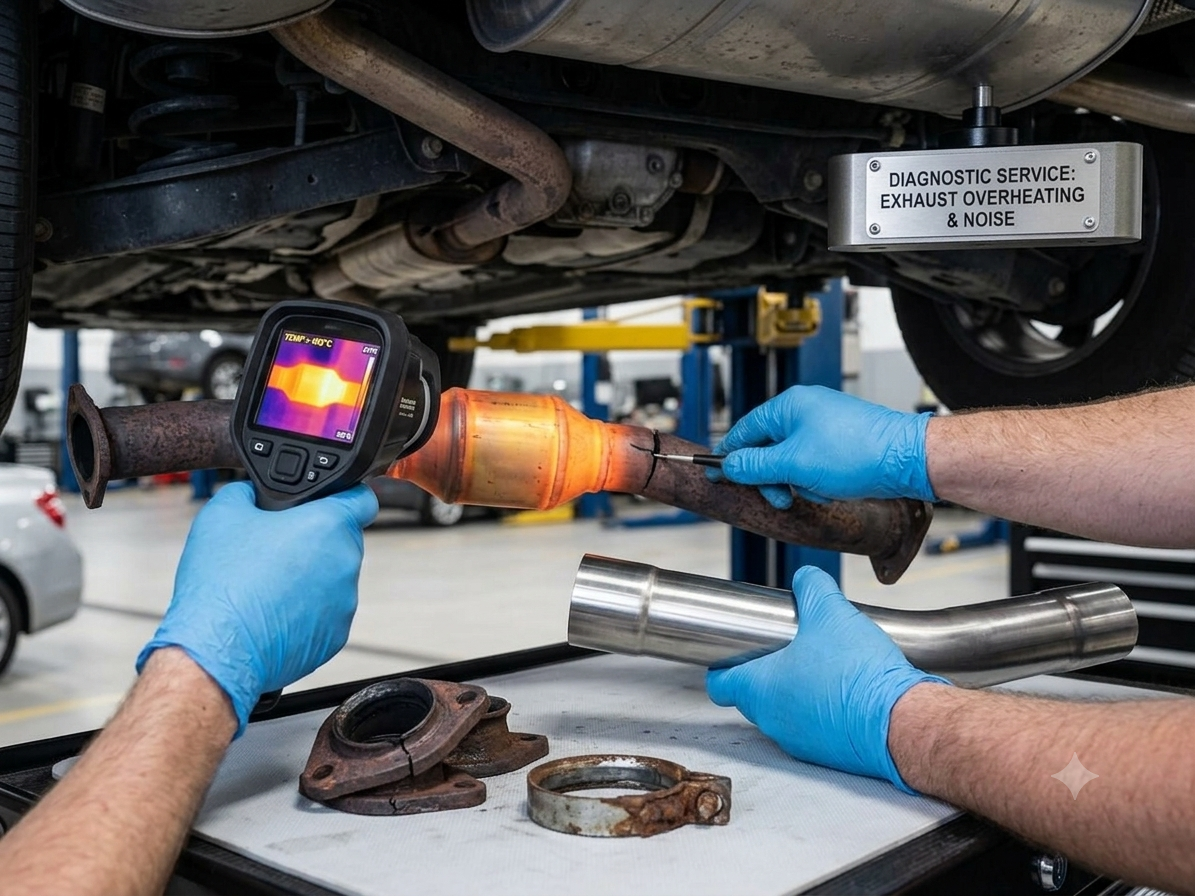 Exhaust Overheating & Noise Diagnostic - AL BAIG Auto Motor